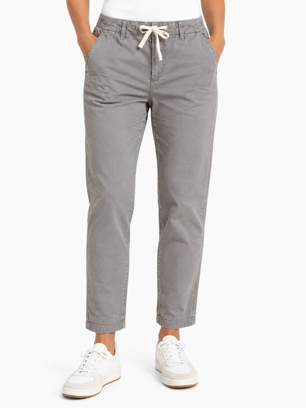 Kensie The Girlfriend Gray Drawstring Pants Size 8 - Picture 1 of 6